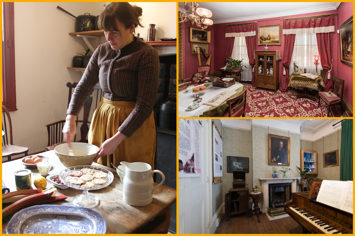 Baking at Holst Victorian House, living area, music room